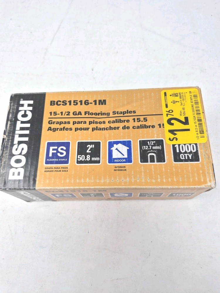 Bostitch Flooring Staples BCS1516-1M 15-1/2 Gauge 2″ – 1 Set Missing