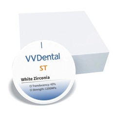 VVDental ST Translucent White Zirconia 98mm System White Zirconia Ceramic Blocks