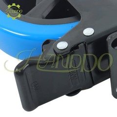 4 Pcs 6-Inch Polyurethane Casters With Brake Included 2 × Hardware Kits Blue