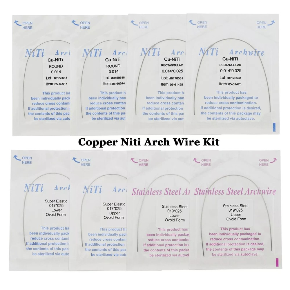 Dental Orthodontic Arch Wires Copper Niti Supler Elastic Stainless Steel Damon Q