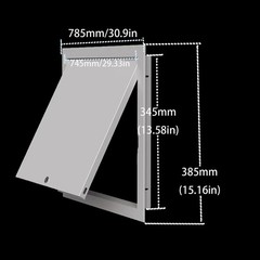 Steel Access Panel Door, Lockable Reinforced Metal Construction with Keys, Dr…