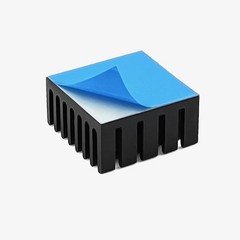 Aluminum Heatsink 20mm x 20mm Kit with Adhesive Tape for Electronics Cooling