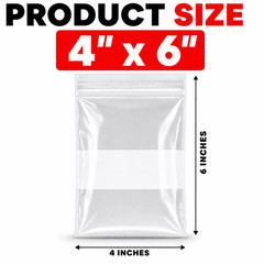 4×6 Clear Zip Poly Bags 2 Mil Reclosable White Block Bulk 1000 2000 3000 10000