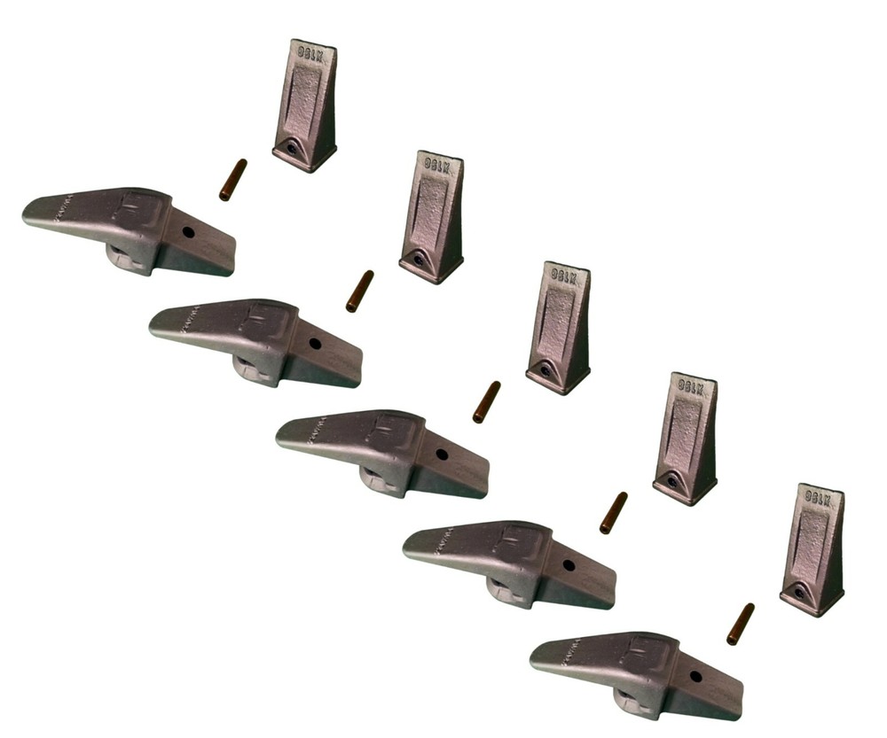 5 Excavator, Skid Bucket Weld-on Shanks, Teeth, Pins, 5/8″ Lip – 230X156, X156