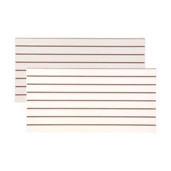 4 ft x 2 ft Horizontal White Slatwall Easy Panels (24″H x 48″L) – Pack of 2