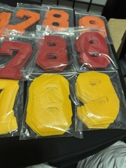 HUGE LOT VINYL & TWILL SPORTS 4″ NUMBERS 4500+ Heat Transfer Press Multi Color