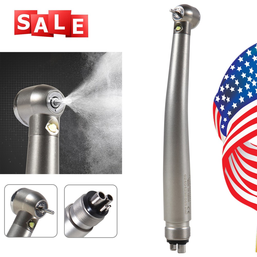 Askeadnt Dental LED E-generator Fiber High Speed Handpiece Air Turbine 4 Holes