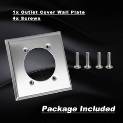 Hole Dia. 2.48″ Outlet Cover Wall Plate 2 Gang Fits for HBL9450A Hubbell 14-50R