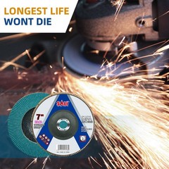 Sali 10 Pack Zirconia Flap Disc 40 Grit 7″ x 7/8-Inch Sanding Green