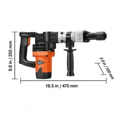 1400W Electric Demolition Jack Hammer 2900 BPM 19J 2 Chisels Case