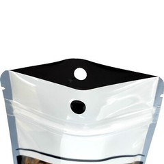 Clear Black Resealable Zip Poly Plastic Bag Pouch Hang Hole Option