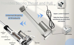 12V electric linear actuator with a load capacity of 330lbs/1500N US