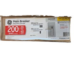 GE 200AMP 20/40 Indoor Main Breaker Load Center TM2020CCUBK1 Value Pack