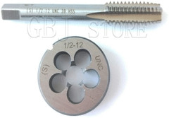 1/2-12 Tap And Die Set, UN Machine Thread Tap And UNS Round Thread Die Right