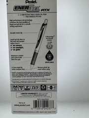 4 Pentel EnerGel RTX Gel Pens MEDIUM 0.7mm BLACK Ink LIQUID BCRF PEN CANCER PINK