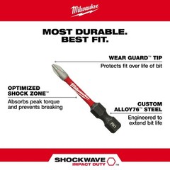 Milwaukee 48-32-4010 SHOCKWAVE Impact Duty Driver Bit Set – 54PC