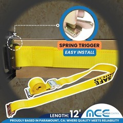2″ x 12′ 16′ 20′ E-Track Cam Buckle Tie Down Strap for Truck Trailer Cargo Van