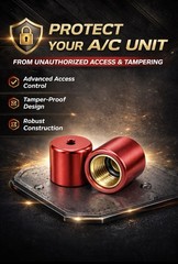HVAC 1/4” Refrigerant Locking Caps (2pack) With 410A-R22-Valve Core MULTI-KEY .