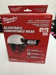 Milwaukee 48-73-3250 BOLT 24dB Earmuffs, Use with Safety Helmets and Hard Hats.