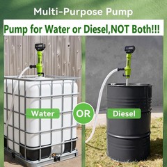 Taskstar Cordless Stick Transfer Pump for Water/Diesel,720GPH Fast Drain 2×4.0AH