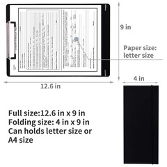 BEKAclub 2Pack Foldable Nurse Clipboard – Black Plastic Medical Clipboard wit…