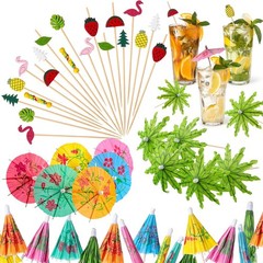 160 Pcs Cocktail Drink Decoration Accessories 60 Drink Cocktail Umbrellas 100