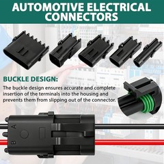 401PCS 25 Sets Weather Pack Connectors Kit, 1 2 3 4 6Pin Automotive