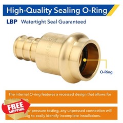 PLUMBINGMASTER 1/2″ Press x 1/2″ PEX 10-pack