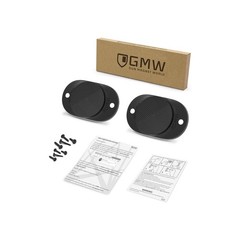 Gun Magnet Mounts 2-Pack with Screws Rubber Coated for Easy Installation Black