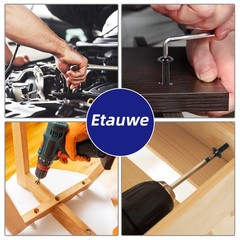 Etauwe 50-Piece M5-0.8 x 20mm Flange Button Head Screws – Black 304 Stainless…
