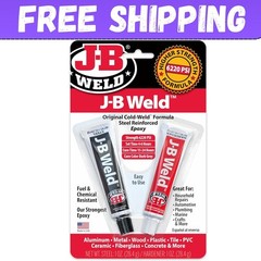 J-B Weld 8265S Original Cold Weld Steel Reinforced Epoxy Metal Repair Glue 2 oz