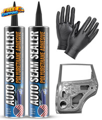 [Black] 2 Pack Professional Automotive Seam Sealer, Paintable Quick-Set Polyuret