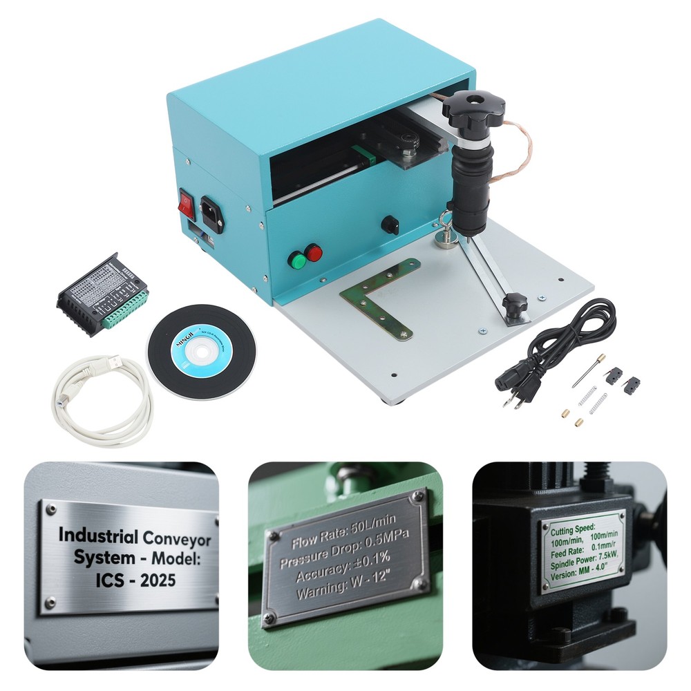 Electric Marking Machine Desktop Dot Peen Nameplate Tags Label Marking Engraver