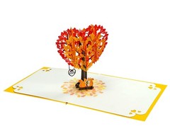 CUTPOPUP 3D Pop 5.9 inches x x 0.2 inches, Fall Heart Tree-6x6in