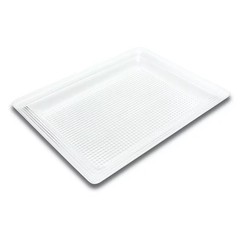 Delfin TRC-1210P-00 12" x 10" x 1" Clear Rectangular Prism Tray