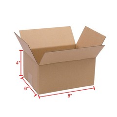 100X 8x6x4″ Cardboard Paper Boxes Mailing Packing Shipping Box Corrugated Carton