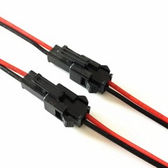 2-Pin For JST SM Plug Male+Female Connector 22 AWG 10CM Electrical Cable Wire