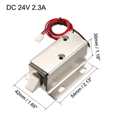 DC 24V 2.3A 11.4Mm Electromagnetic Solenoid Lock Assembly for Electirc Lock Cabi