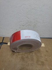 DOT-C2 Reflective Conspuicy Tape 2 inch x 160 FT Waterproof Red/White Adhesive