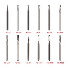Dental Diamond /Carbide Steel Burs Drill Round For High Speed Handpiece /HP Burs
