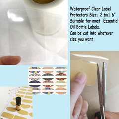 2.5X1.6 Inch Clear Waterproof Label Protectors for Essential Oil Bottle Labels a