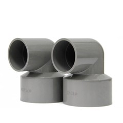 PVC Reducing 90° Elbow Pipe Fitting Joint Water Pipe Socket Coupling 20mm~110mm