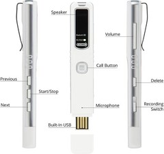 PR200 Bluetooth Cell Phone Call Recording Device, iPhone Android Mobile Recorder