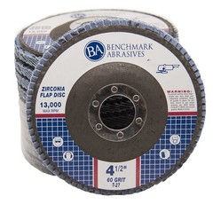 Benchmark Abrasives 4.5″ Premium Zirconia Type 27 Flap Discs Grinding Wheels …