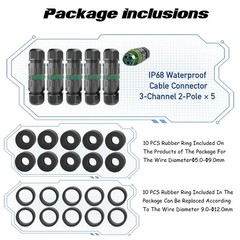 Waterproof IP68 3 Pole Wire Connector External Electrical Junction Box