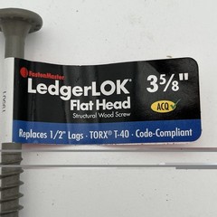 NEW!! 75 Pack FastenMaster 3-5/8 inch LedgerLOK Flat Head Ledger Board Screws