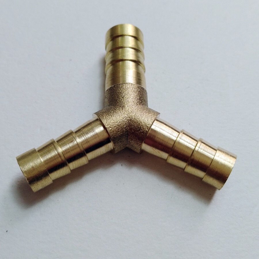 Reducer Hose ID 3/8” to 5/16″ Brass Barb Y Tee pipe 3 WAY Fitting Gas Fuel M842