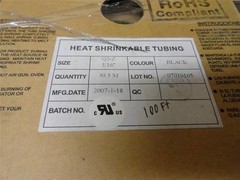 Qualtek Q2-Z 3/16″ Heat Shrink Tubing 5-Foot Length Flexible Flame Retardant C34