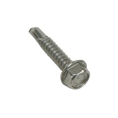 20 pcs Self Drilling TEK Screws 1/4 in x 1-1/4 in Hex Head Stainless Steel