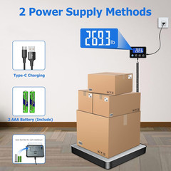 Shipping Scale, 440Lb/0.35Oz High Accurate Digital Postal Scale with Hold/Tare F